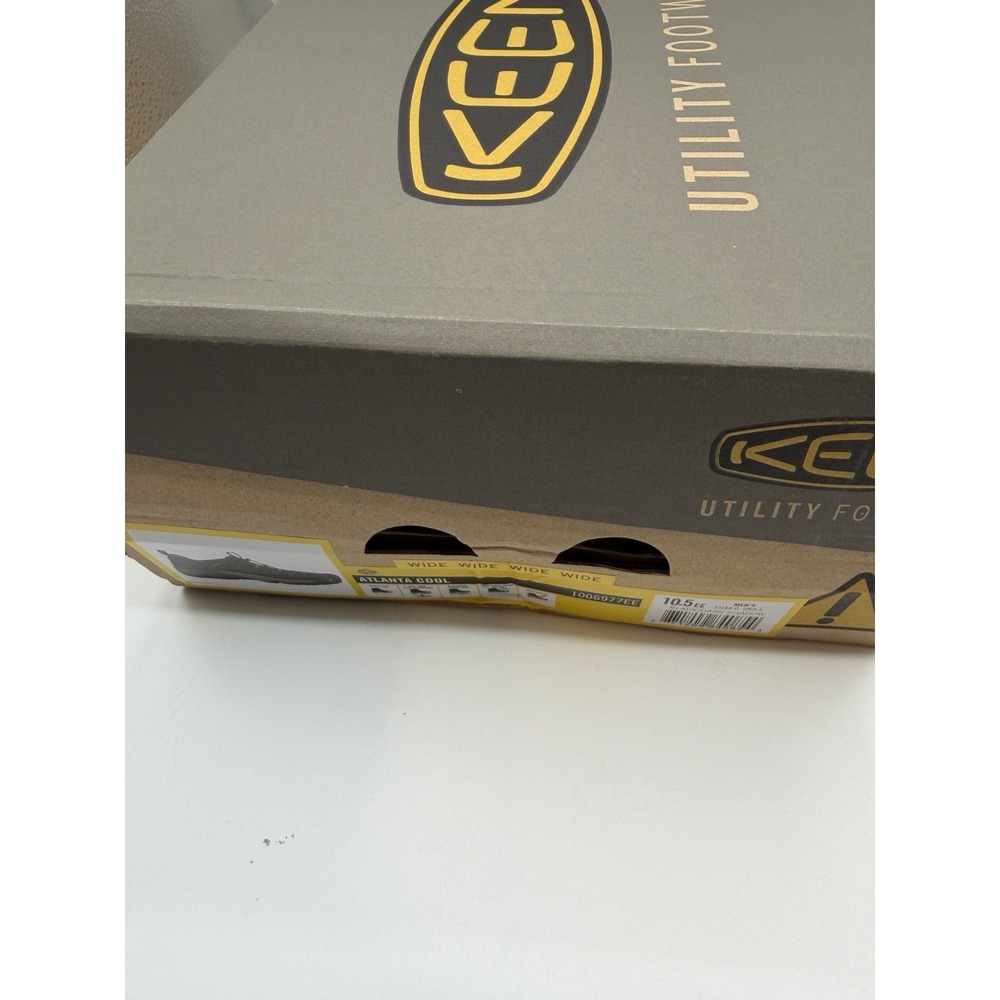 KEEN Atlanta Cool Steel Toe Work Shoes,Men's 10.5 EE,(X-WIDE),Black,EH Rated,NIB - Picture 15 of 16